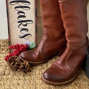 Frye brown leather boots